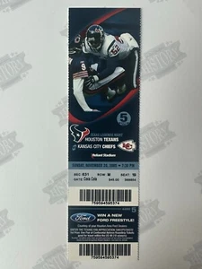 2005 Kansas City Chiefs Houston Texans Ticket 11/20/05 Larry Johnson 211 Yards - Picture 1 of 1