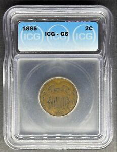 1865 Two Cent Piece ICG G-06, Buy 3 Items, Get $5 Off!!