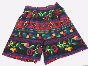 Justin B Jones Damen Shorts Größe Large Blumenmuster elastischer Bund hergestellt in den USA - Bild 1 von 7