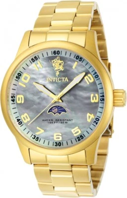 Novo Relógio Masculino Invicta 23827 Base Marítima Moonphase Pulseira Tom Dourado - Imagem 1 de 4