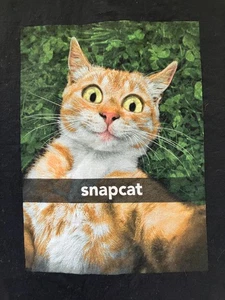 Camiseta Snapcat Divertida Papá Humor Negra Gráfica Gato Selfie Redes Sociales Para Hombre MED - Imagen 1 de 8
