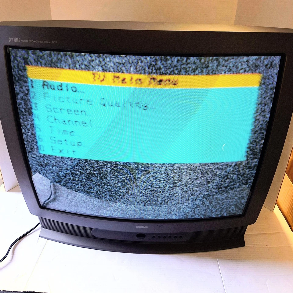 Vintage 1998 RCA ColorTrak 27 Inch Retro CRT TV Color Television F27242GY Black - Image 1 of 4