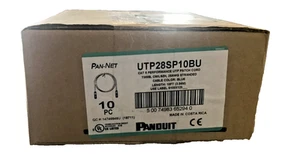 10-Pack) NEW IN BOX Panduit UTP28SP10BU Cat6 10 Ft Patch Cord Blue - Afbeelding 1 van 1
