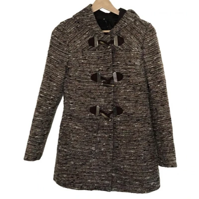 Подлинный PINKO - темно коричневый белый мульти женское пальто - Изображение 1 из 4