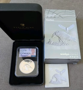 2018P- Australia 2oz Wedge-Tailed Eagle- NGC- PF70 UC- Piefort Issue- Mercanti - Picture 1 of 6