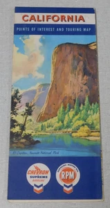 1959 Chevron company gas station map California - Picture 1 of 2