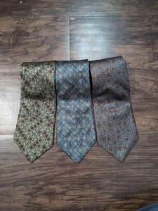 3 Vintage Guy Laroche Paris Cravates Silk Ties - Picture 1 of 20