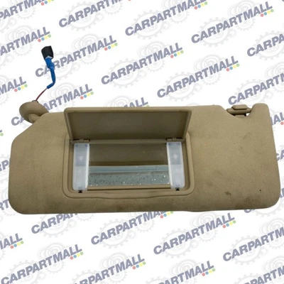 08-10 Honda Accord Driver Left Sun Visor Shade w/ Mirror Illuminated Ivory OEM - Image 1 of 4