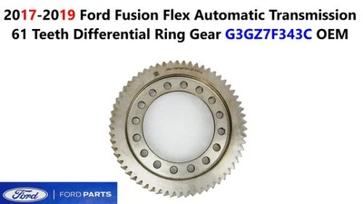Ford Fusion Flex 2017-2019 transmisión automática 61 dientes anillo diferencial engranaje G3GZ7F343C Foto 1 de 4