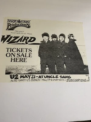 U2 Mayo 1981 Raro Buffalo Concierto Flyer Harvey Weinstein Bono The Edge Foto 1 de 4