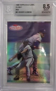 Topps Gold Label 1998 clase 1 etiqueta roja #21 Roger Clemens/100 BGS 8,5 - Imagen 1 de 2