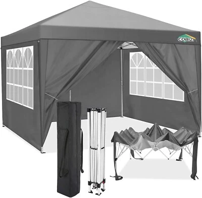 10x10FT Pop Up Canopy Tent with 4 Removable Sidewalls Waterproof Commercial - Image 1 of 3