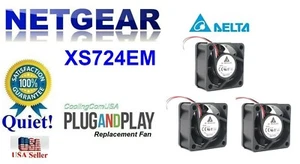Pack of 3x new Quiet Fans for NETGEAR XS724EM Gigabit Smart Switch (24dBA Noise) - Picture 1 of 7