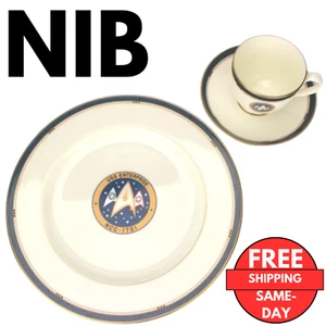 NEW PFALTZGRAF STAR TREK ENTERPRISE Bone China Buffet Set Cup Plate Saucer Boxed - Picture 1 of 13