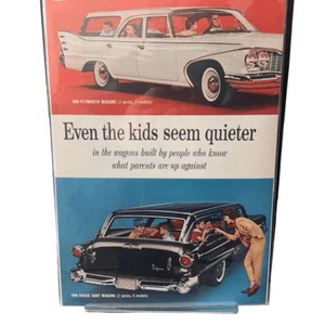 Vintage 1960 Plymouth Dodge Dart Wagons Even the Kids Seem Quieter Ad Advertisme - Picture 1 of 4