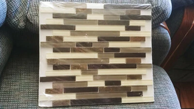 1 American Olean Mosaic Chateau Emperador Linear Stone Glass Marble 0494086 NEW - Image 1 of 4