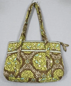 Borsa a tracolla Vera Bradley Blue Birds "Sittin in a Tree" verde marrone vintage - Foto 1 di 9