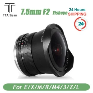 TTartisan 7.5mm F2.0 MF Fisheye Portrait Lens for X/E/Z/RF/EOS-M/M43/L Mount - Picture 1 of 14