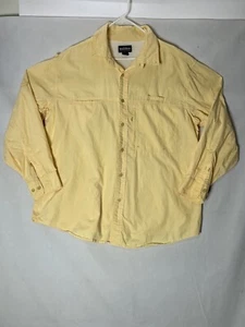 Woolrich Vented Long Sleeve Nylon Outdoors Shirt Men's Size XL Yellow - Picture 1 of 18