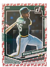 Rickey Henderson SP 2023 Panini Donruss "100"  #'d 42/100 YANKEES ATLETICS