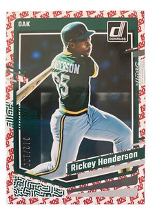 Rickey Henderson SP 2023 Panini Donruss "100"  #'d 42/100 YANKEES ATLETICS