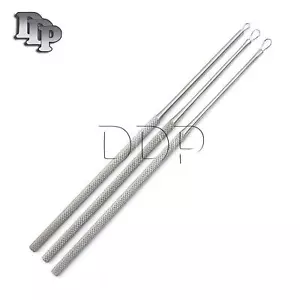 3 Pcs Ear Pick Wax Curette Remover Cleaner Small+Medium+Large Ear Loops ENT Tool - Bild 1 von 2