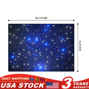 LED Star Stage Backdrop 19.69*9.48ft LED Star Curtain Background Starry Sky DMX - Picture 1 of 22