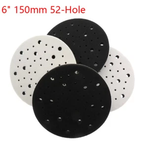 6" 150mm 52-Hole Soft Hook & Loop Sanding Disc Cushion Interface Pad Backing Pad - Picture 1 of 6