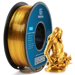 Impresora 3D GEEETECH 1 kg/rollo oro seda PLA 1,75 mm metal-como filamento brillante EE. UU. - Imagen 1 de 9
