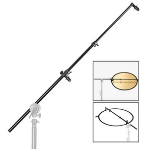 Estudio fotográfico soporte reflector brazo pluma telescópico 174 cm aleación de aluminio Reino Unido - Imagen 1 de 12