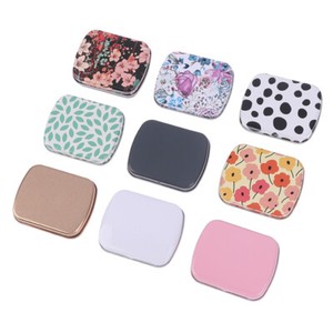 Small Empty Metal Tin Flip Storage Pill Box Case Organizer For Candy -f;