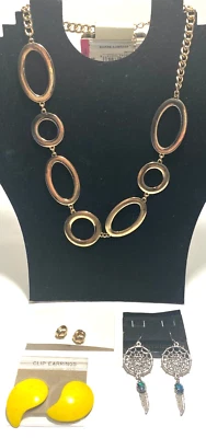 Nuevo Lote de 3 Pares de Pendientes/Colgantes Fasion Joyería y Collar Círculo/China Foto 1 de 3