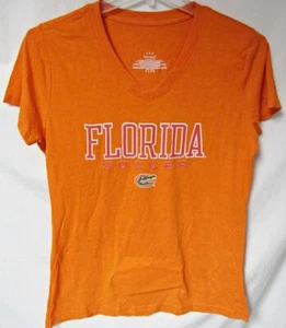 Florida Gators Women L Screened "FLORIDA SOCCER" Tri-Blend V-neck Tee C1 2989 - Picture 1 of 3