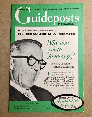 Guideposts Magazine 1950s (February 1958, Vintage) Dr. Benjamin Spock, VG! - Image 1 of 4