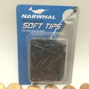 50 Count - Narwhal Soft Tips Replacement for Darts *BRAND NEW IN PACK* - Picture 1 of 11
