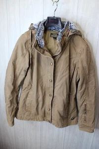 NOBLE Outfitters Coat Boys Youth L Brown CANVAS Full Zip Jacket Hooded - Picture 1 of 8