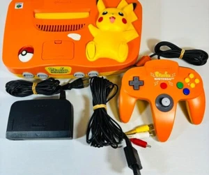 Nintendo 64 Pokemon Limited Pikachu Console - Orange Yellow - Picture 1 of 4