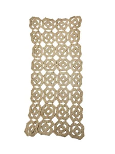 Doily Handmade Cotton Crochet (steel Hook) Off White Rectangular Granny Squares - Picture 1 of 6