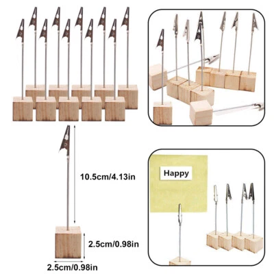 10-30x Set Holz Memohalter Klammer Bilderhalter Memoclip Notizhalter Fotohalter - Bild 1 von 4