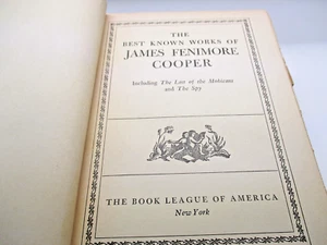 The Best Known Works of James Fenimore Cooper 1942 Book League of America - Picture 1 of 10