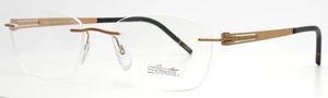 SILHOUETTE 4412 20 6064 5369 Matte Gold Womens Rimless Eyeglasses 52-17-135 - Picture 1 of 15