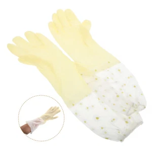 2 Paar rutschfeste lange Gummihandschuhe zum Geschirrspülen, wiederverwendbare - Bild 1 von 12