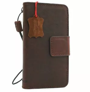 Genuine Leather Case for LG G8 Wallet Cover Book Holder Magnetic Removable Strap - Picture 1 of 8
