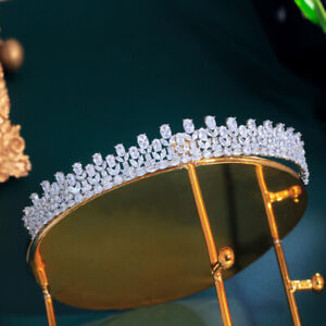 Princess CZ Leaf Oval Tiara Hair Band Crown Headband Wedding Collection Jewelry