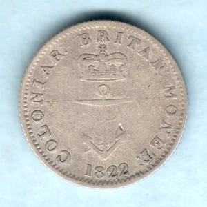 British West Indies. 1822 1/8 Dollar - Anchor Money.. aFine - Picture 1 of 2