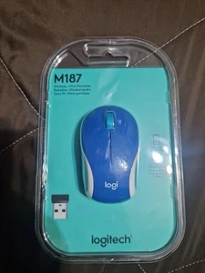 Mouse Logitech M187 Blu Batteria Wifi - Foto 1 di 3