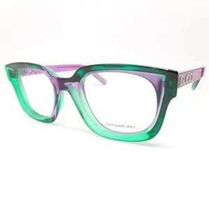Auténticas monturas de gafas Gucci GG1721O 003 verde violeta transparente nuevas RX - Imagen 1 de 4
