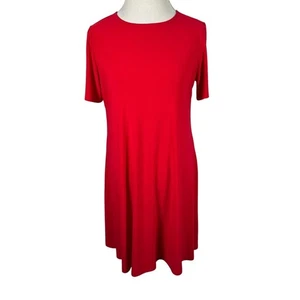 Joseph Ribkoff lässiges rotes Kleid knielang Jersey Strick A-Linie Swing S/S Gr. 10 - Bild 1 von 8