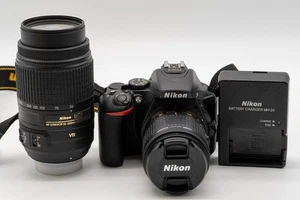 Nikon D5600 DSLR Kamera mit 18-55mm & 70-300mm Objektiven *Auslöser 3.537* - Bild 1 von 15