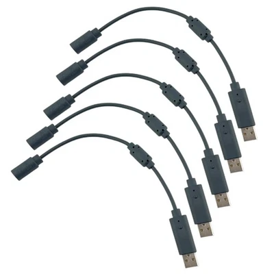 5x - Adattatore cavo staccabile USB grigio per controller cablato PC Xbox 360 - Immagine 1 di 4